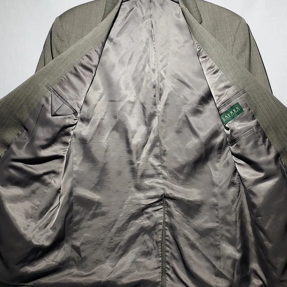 Lauren Ralph Lauren 100% wool Herringbone blazer mens size‎ 44L